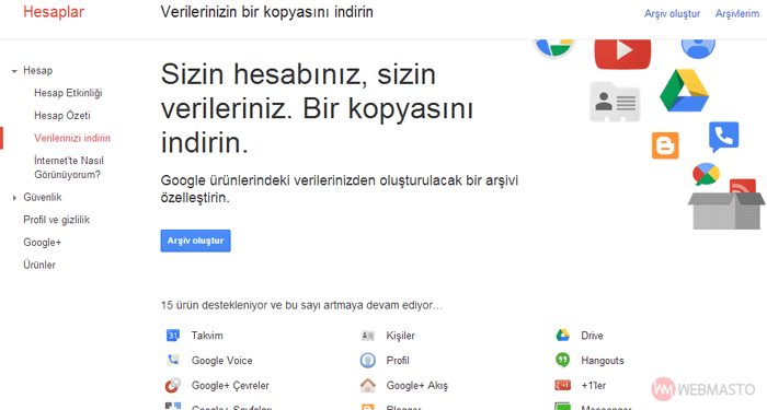 google arşiv