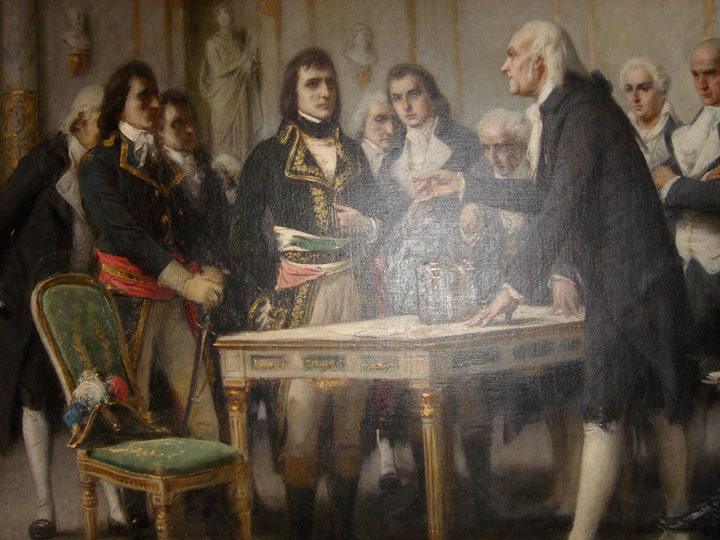 Alessandro Volta buluşunu Napolyon'a anlatırken (Giuseppe Bertini)
