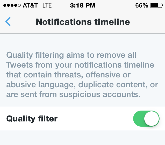 Twitter Kalite Filtresi (Quality Filter)