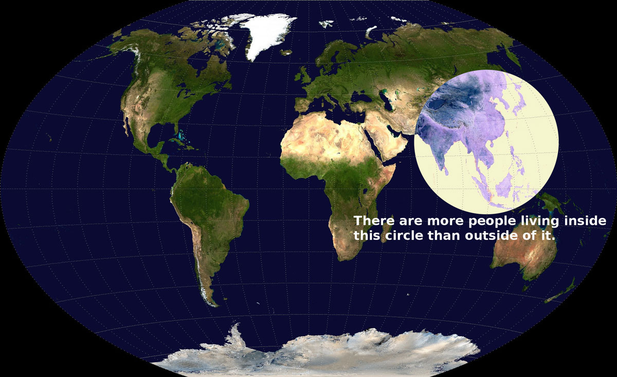 En fazla nüfus yoğunluğu olan bölgeler