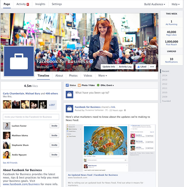 Facebook yeni sayfa tasarımı