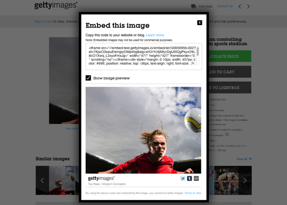 Getty Images Embed
