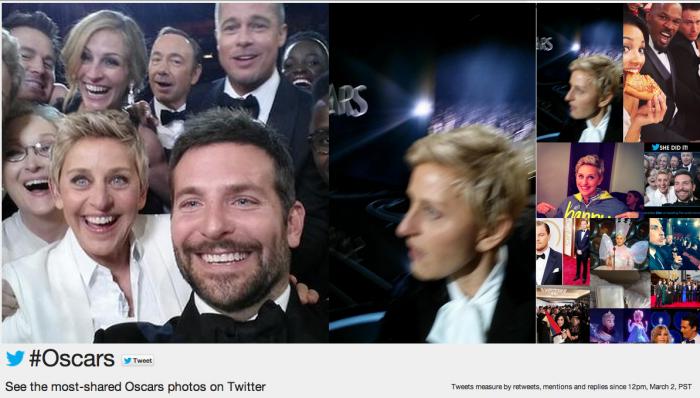 Oscar 2014 En çok paylaşılan fotoğraflar - Twitter