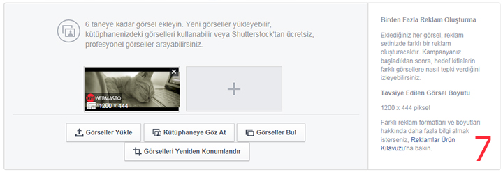 Facebook'a reklam verme 7