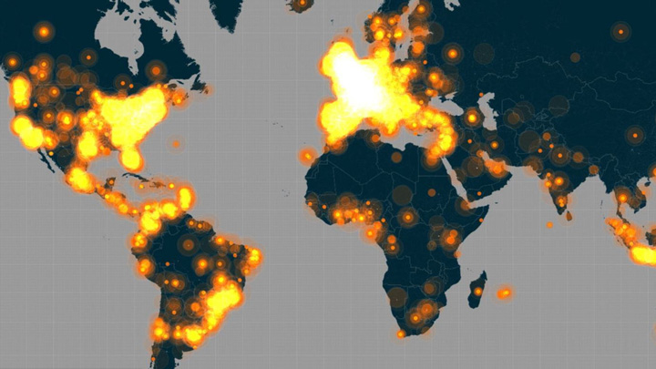 #JeSuisCharlie Twitter Haritası