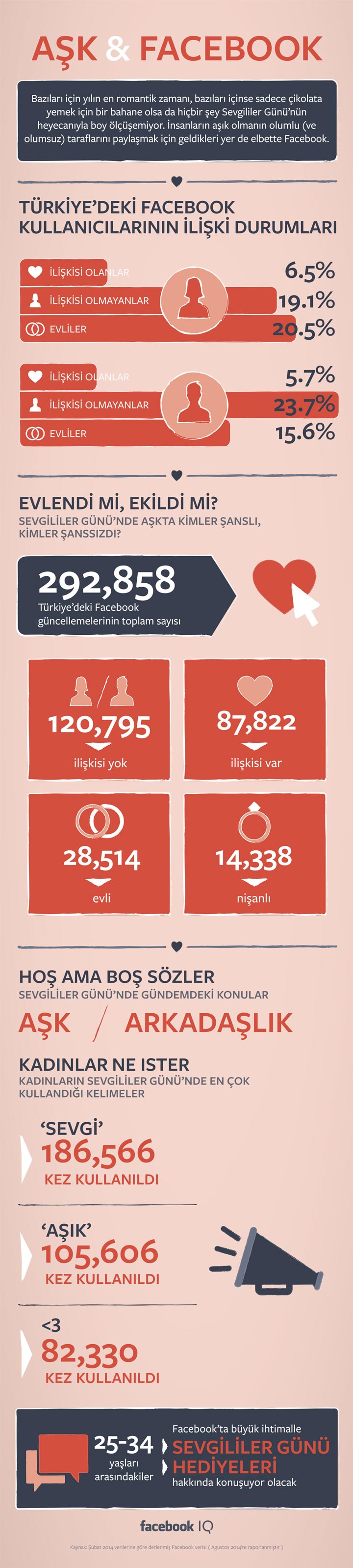 Facebook Türkiye ilişki durumu infografik