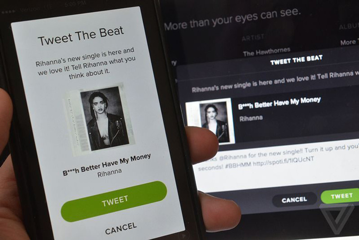 Spotify Tweet the Beat mobil