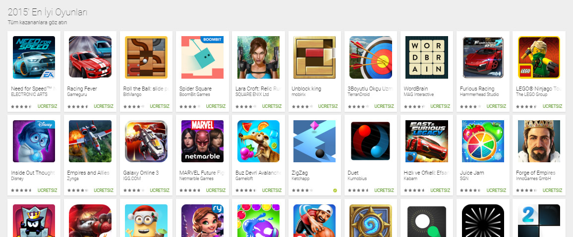 2015 En İyi Android Oyunları