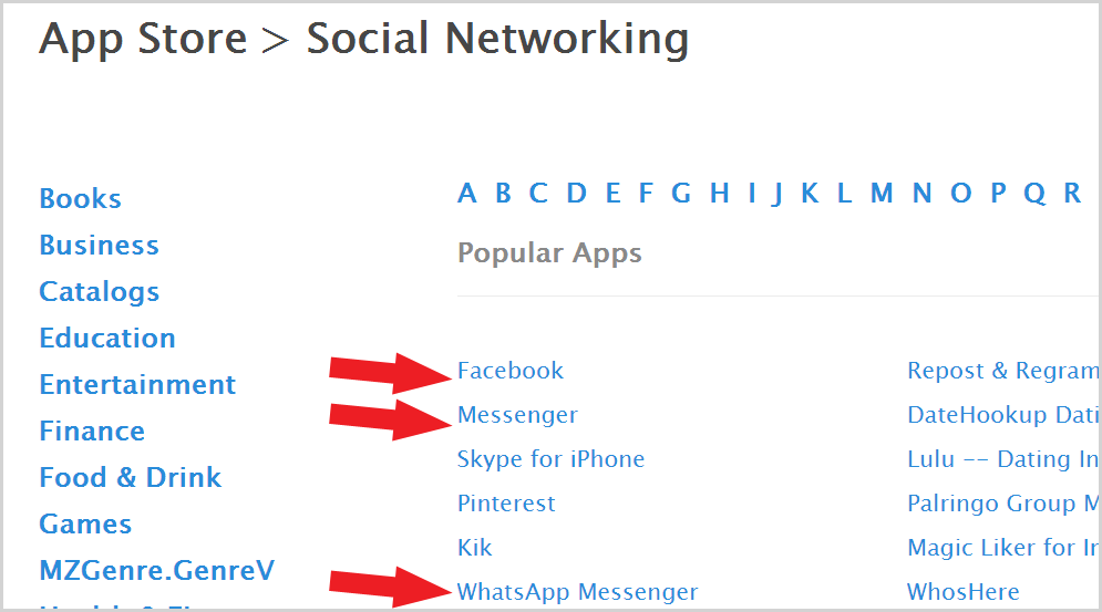 App Store Social Networking Facebook