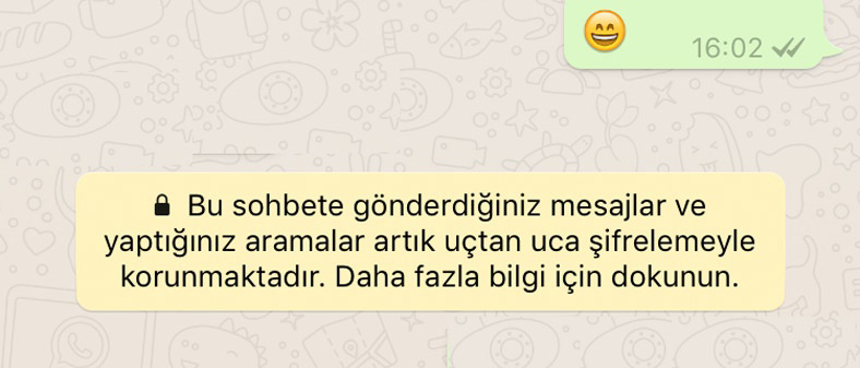 whatsapp-uctan-uca-sifreleme ozelligi