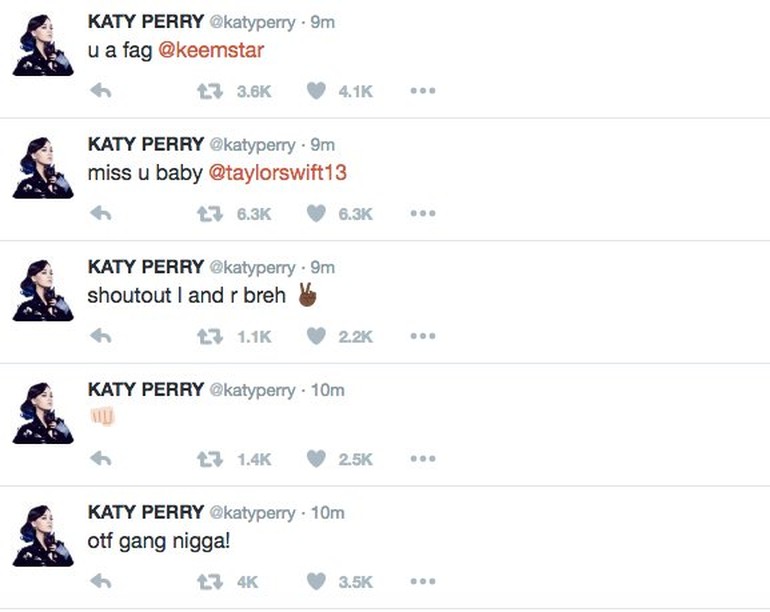 Katy Perry Twitter hack