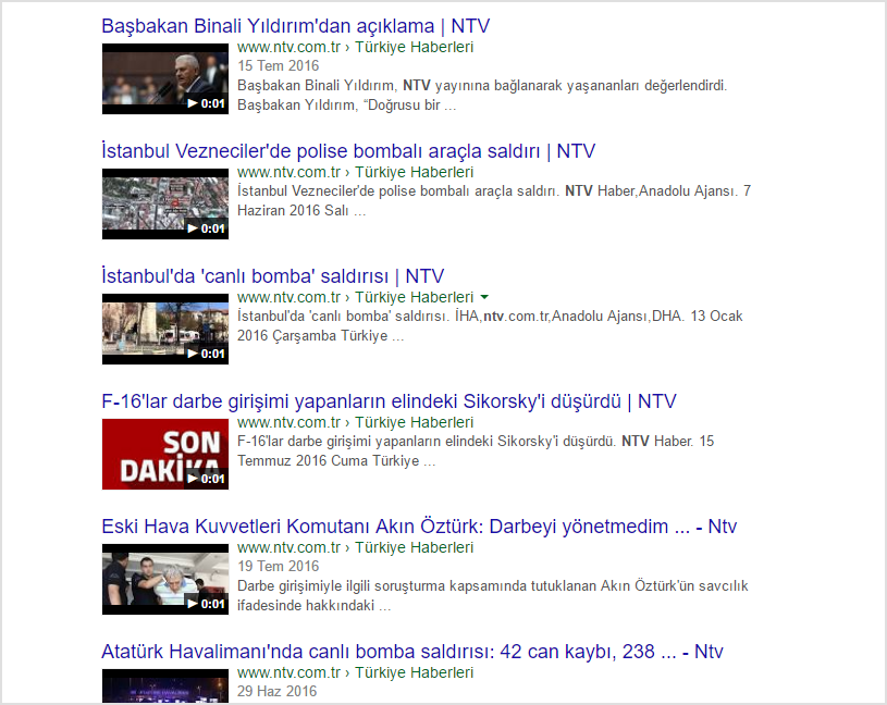 NTV Google Manipülasyonu
