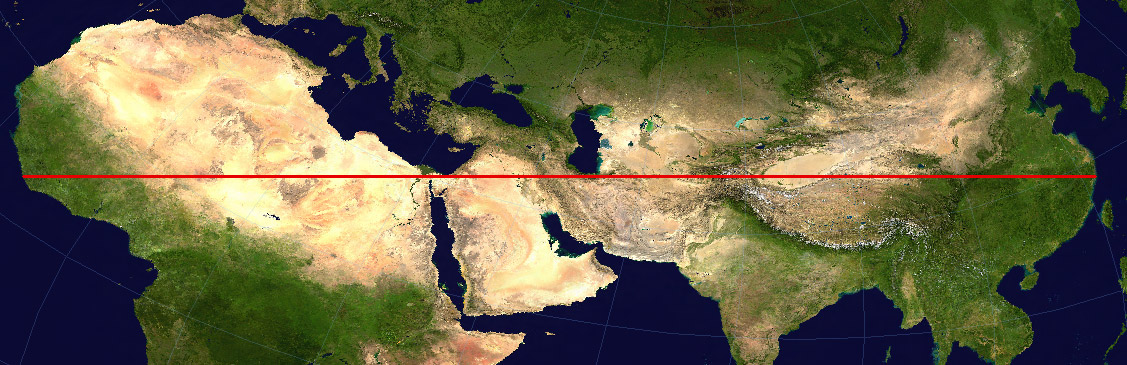 En uzun yürüyüş mesafesi haritası